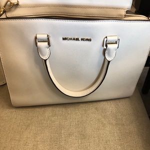 MK large selma cream crossbody